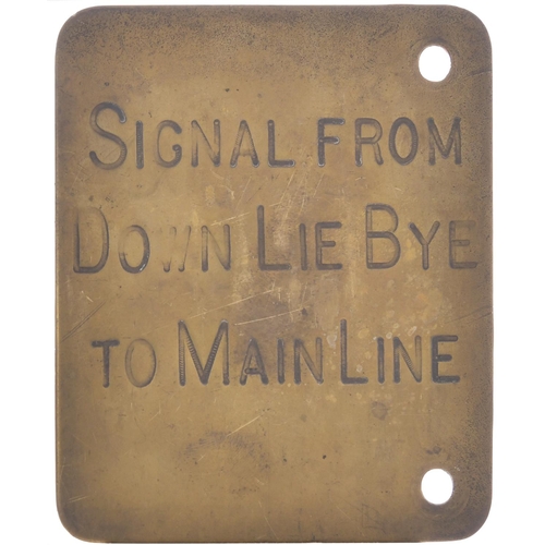 235 - A group of Midland Railway signal lever plates, (a) Safety Points In Up L&NW Line (Signal From Down ... 