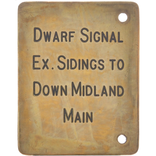 235 - A group of Midland Railway signal lever plates, (a) Safety Points In Up L&NW Line (Signal From Down ... 