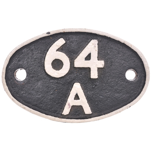 298 - A shedplate, 64A, St Margarets (1948-February 1967. The front repainted. (Postage Band: B)