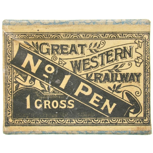 311 - A GWR pen nib box, No 1 size, one gross. Decorative box and label with full company name, 2½