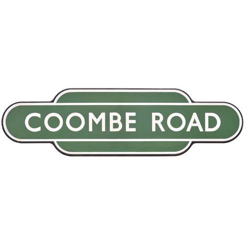 319 - A BR(S) totem sign, COOMBE ROAD, (f/f), from the Elmers End to Selsdon route. Good colour, some mott... 