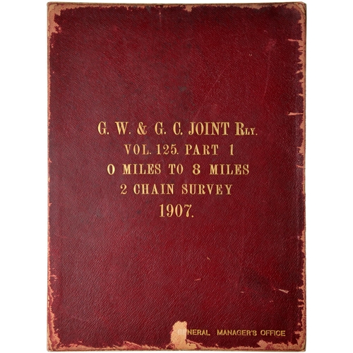 321 - A five-volume set of plans, Great Western and Great Central Joint Line 1907 survey, Northolt Junctio... 