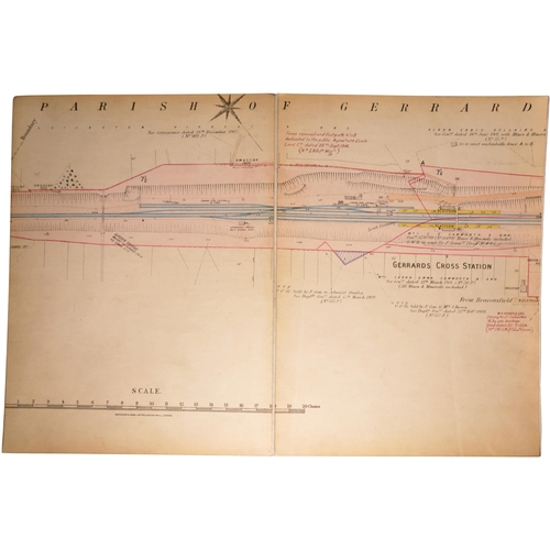 321 - A five-volume set of plans, Great Western and Great Central Joint Line 1907 survey, Northolt Junctio... 