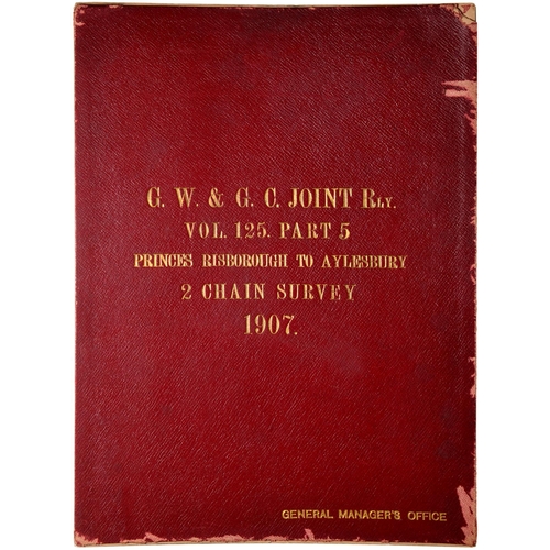 321 - A five-volume set of plans, Great Western and Great Central Joint Line 1907 survey, Northolt Junctio... 