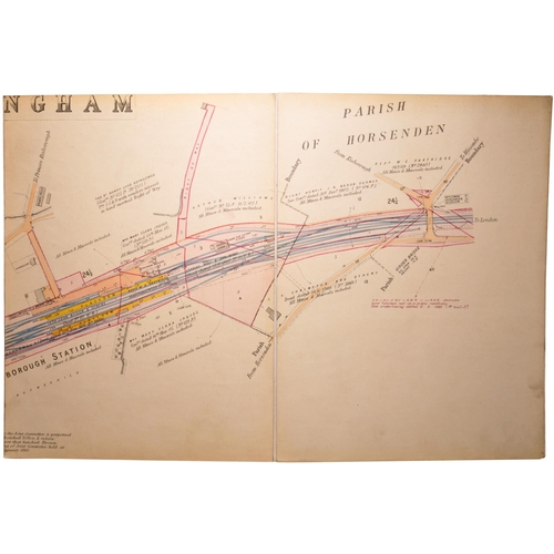 321 - A five-volume set of plans, Great Western and Great Central Joint Line 1907 survey, Northolt Junctio... 