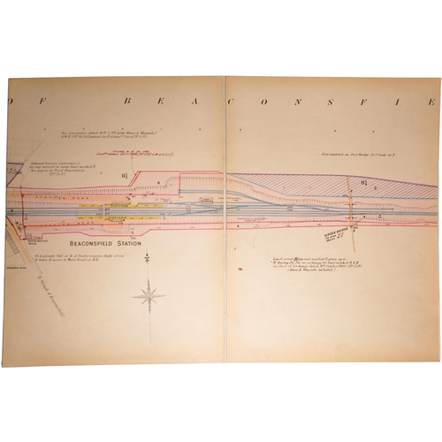 321 - A five-volume set of plans, Great Western and Great Central Joint Line 1907 survey, Northolt Junctio... 