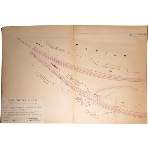 321 - A five-volume set of plans, Great Western and Great Central Joint Line 1907 survey, Northolt Junctio... 