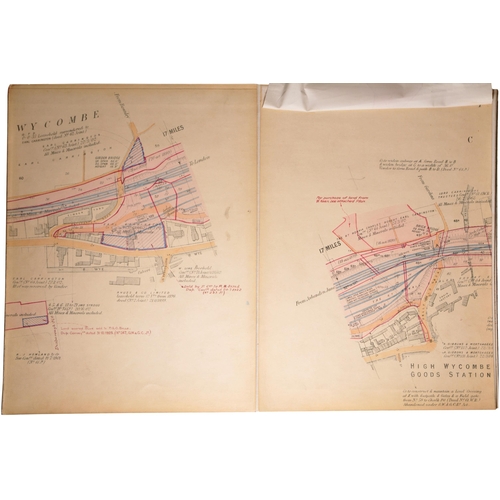 321 - A five-volume set of plans, Great Western and Great Central Joint Line 1907 survey, Northolt Junctio... 