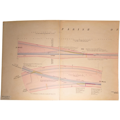 321 - A five-volume set of plans, Great Western and Great Central Joint Line 1907 survey, Northolt Junctio... 