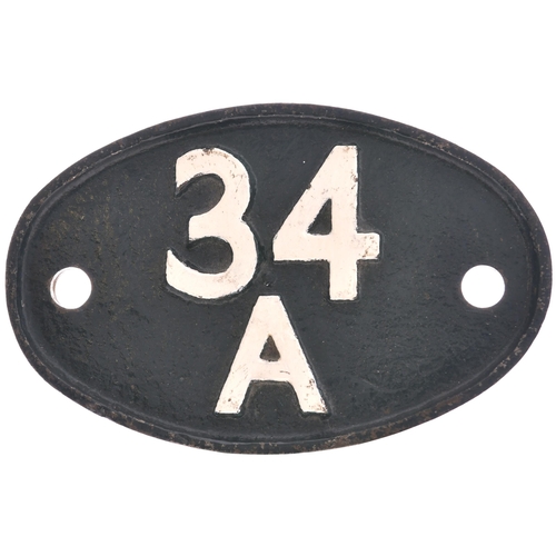 326 - A shedplate 34A, Kings Cross (1948-June 1963). The front repainted. (Postage Band: B)