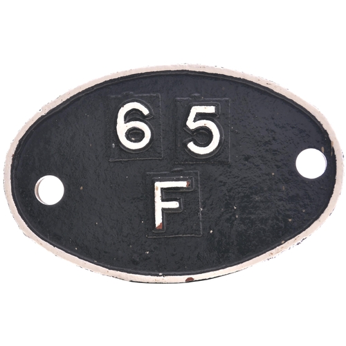 342 - A shedplate, 65F, Grangemouth (1948-May 1973). The front repainted. (Postage Band: B)