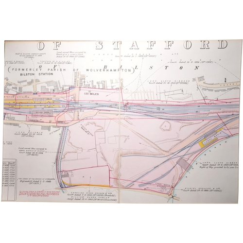 356 - A set of GWR 1927 survey plans, Birmingham, Wolverhampton and Dudley Railway, Birmingham to Priestfi... 