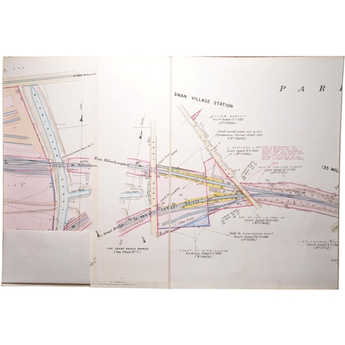 356 - A set of GWR 1927 survey plans, Birmingham, Wolverhampton and Dudley Railway, Birmingham to Priestfi... 