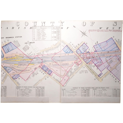 356 - A set of GWR 1927 survey plans, Birmingham, Wolverhampton and Dudley Railway, Birmingham to Priestfi... 