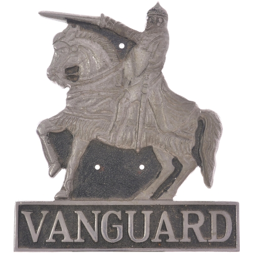 398 - A locomotive builders emblem, VANGUARD, as fitted to some Thomas Hill built industrial locomotives. ... 