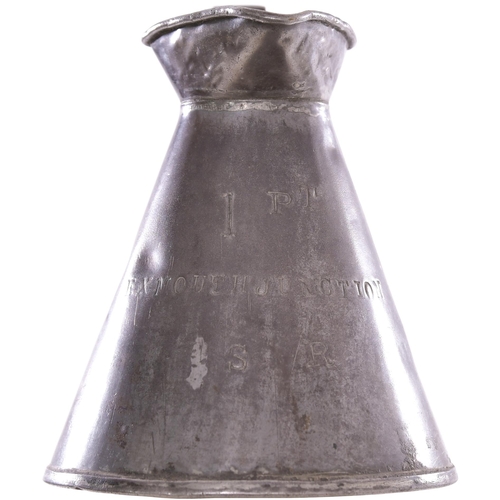 409 - An oil jug, EXMOUTH JUNCTION, SR, 1 PINT. Attractive, conical design, prominently marked, overall he... 