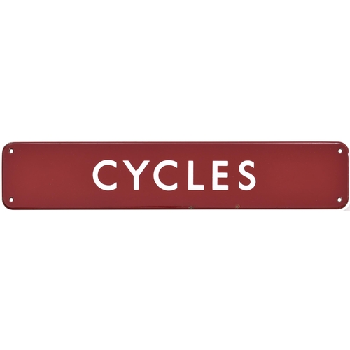 435 - A BR(M) doorplate, CYCLES, (f/f), enamel, 18