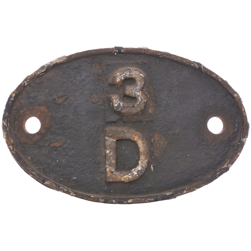 437 - A shedplate, 3D, Aston (1948-June 1960). Ex loco condition. (Postage Band: B)