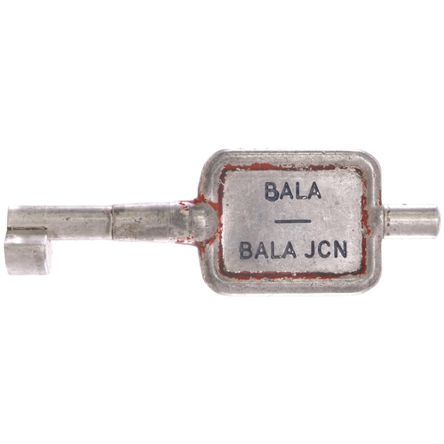 57 - A single line key token, BALA-BALA JCN, (alloy), from the Bala to Blaenau Festiniog branch, this sec... 