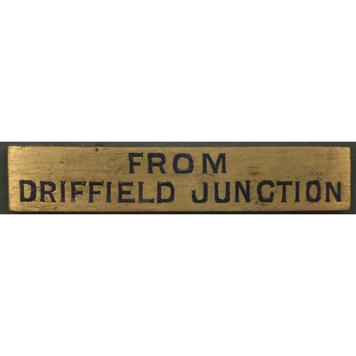 68 - An LNER block instrument with a small brass plate, DRIFFIELD JUNCTION and a trafolite plate, UP LINE... 