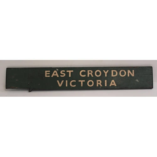 13 - British Railways (Southern) wooden station finger board 