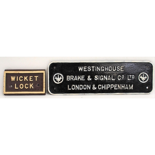 17 - Westinghouse Brake & Signal C/I makers plate 13