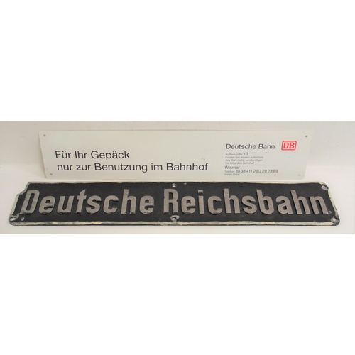 23 - Deutsche Reichsbahn cast alloy plate 23