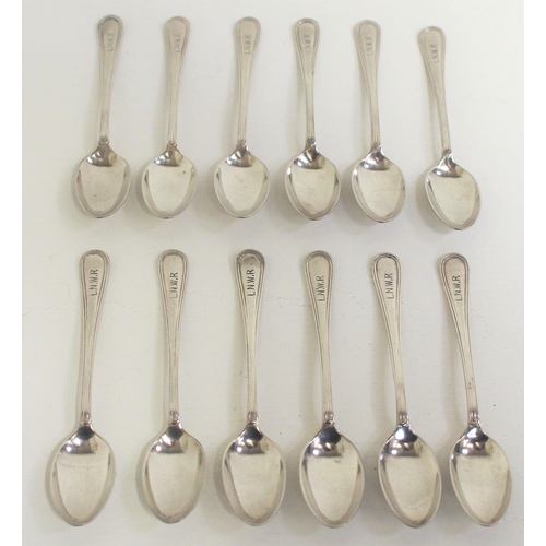 27 - London & North Western Railway silver plated tea spoons, excellent condition & all matching. (12) (P... 