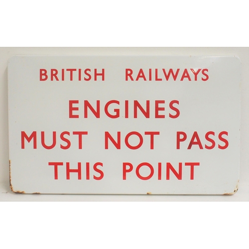 29 - British Railways flanged enamel notice 