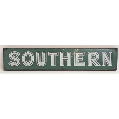 55 - Southern Railway enamel poster board heading, 26