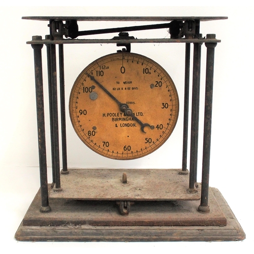 66 - British Railways (Eastern) substantial 112lb parcel scales, has Pooley registration plate, stand 20