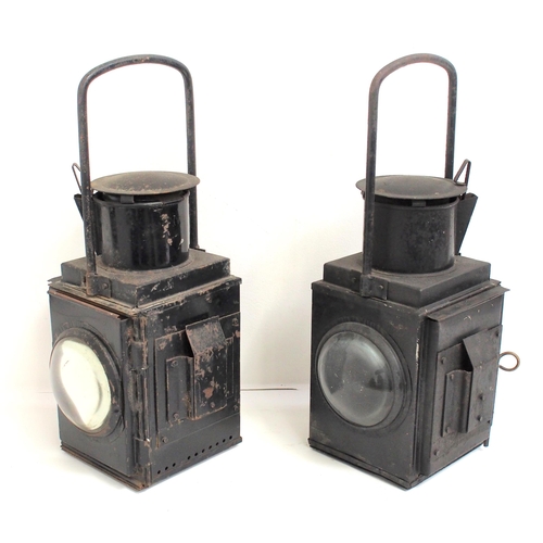 90 - British Railways (Western) guards van side lamps, both complete with shades & in good condition. (2)... 