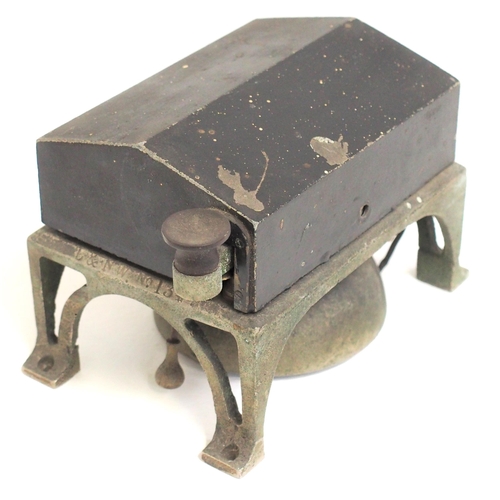 95 - London & North Western Railway steel cased block bell, an early example with 