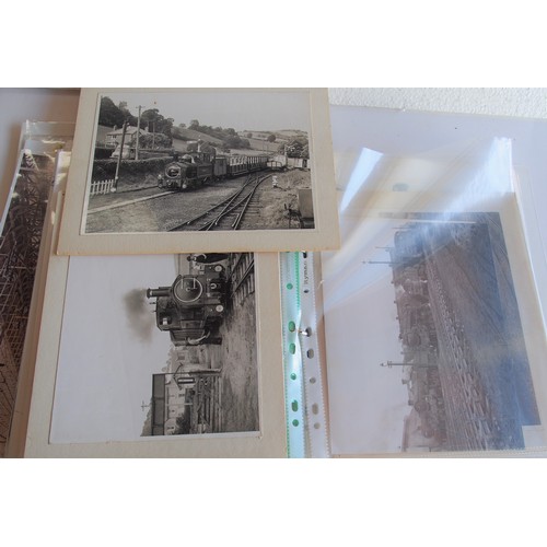 528 - Album of large format photographs, some black & white including Welshpool & Llanfair Railway. (Posta... 