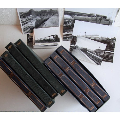 532 - Slip albums containing both black & white Western Region loco postcards & colour photographs of BR d... 