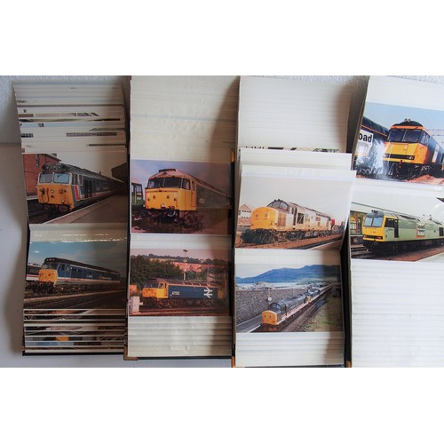 532 - Slip albums containing both black & white Western Region loco postcards & colour photographs of BR d... 