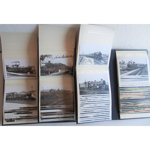 532 - Slip albums containing both black & white Western Region loco postcards & colour photographs of BR d... 