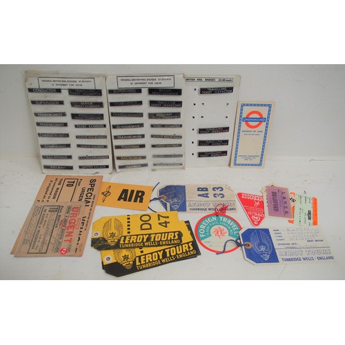 501 - Miscellaneous items - framed & glazed, LP records, civil defence armbands, ticket punches, staff whi... 