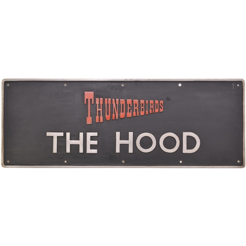 138 - A nameplate THUNDERBIRDS, THE HOOD and its International Rescue badge from BR Class 57 57312 rebuilt... 