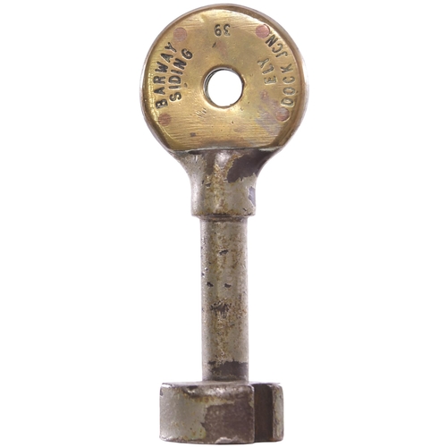 155 - A single line key token, BARWAY SIDING-ELY DOCK JCN, (chromed steel), from the Newmarket to Ely rout... 