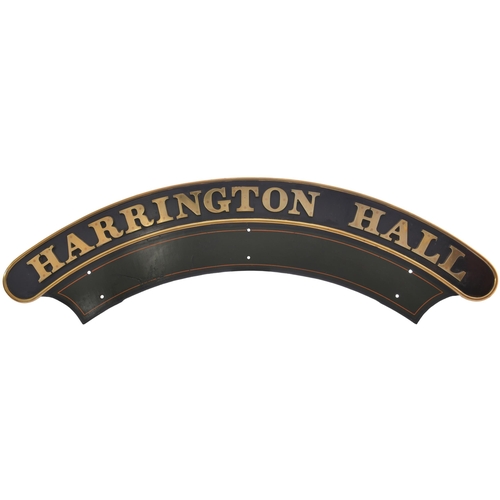 191 - A nameplate, HARRINGTON HALL, from a GWR 4900 Hall Class 4-6-0 No 5982 built at Swindon in October 1... 