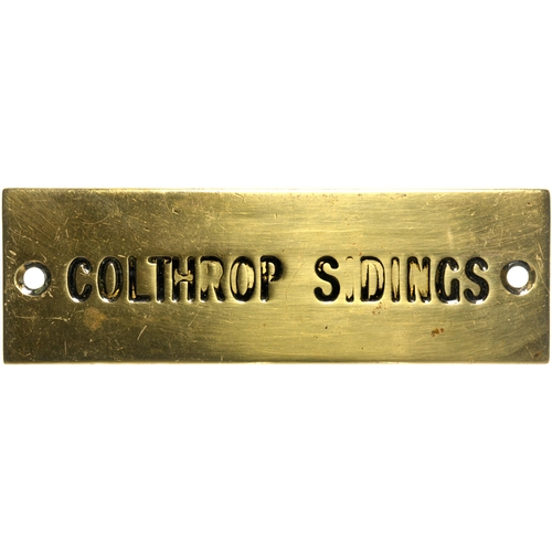 202 - A GWR signal box shelf plate, COLTHROP SIDINGS. The box was between Newbury and Reading. Engraved br... 