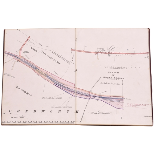 218 - A set of plans, GWR, Midland and South Western Junction Railway, 1928 Survey, showing 44¼ Miles-59½ ... 