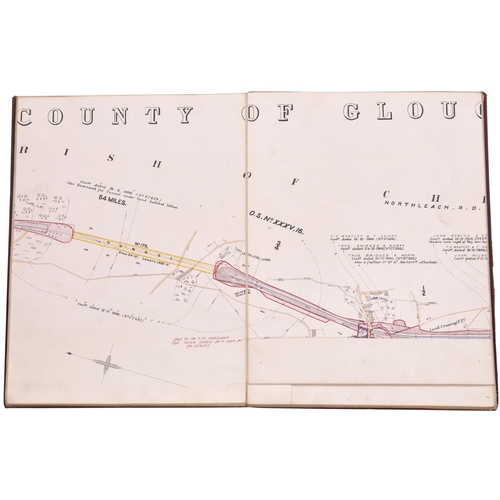 218 - A set of plans, GWR, Midland and South Western Junction Railway, 1928 Survey, showing 44¼ Miles-59½ ... 