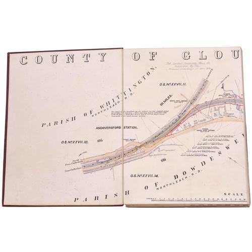 218 - A set of plans, GWR, Midland and South Western Junction Railway, 1928 Survey, showing 44¼ Miles-59½ ... 