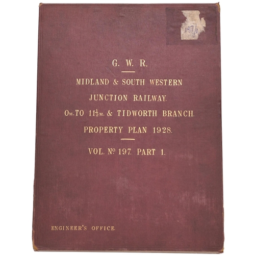 220 - A set of plans, Midland and South Western Junction Railway, 0-11½ Miles + Tidworth Branch. A single ... 