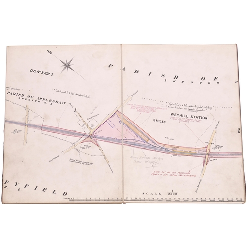 220 - A set of plans, Midland and South Western Junction Railway, 0-11½ Miles + Tidworth Branch. A single ... 