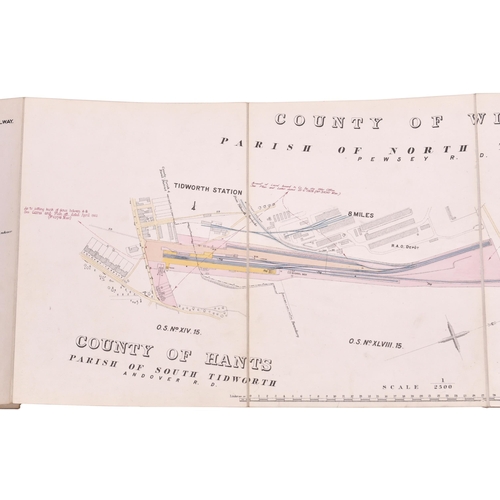 220 - A set of plans, Midland and South Western Junction Railway, 0-11½ Miles + Tidworth Branch. A single ... 