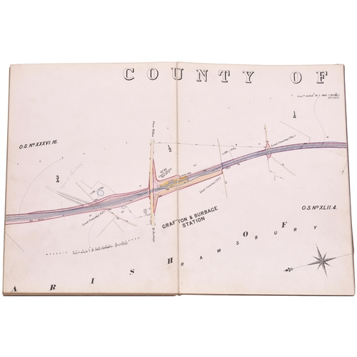 222 - A set of plans, GWR, Midland and South Western Junction Railway, 1928 Survey, showing 11½ Miles-26¼ ... 