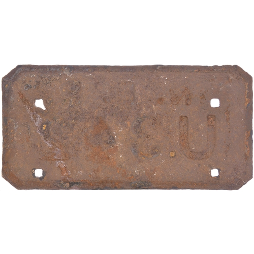 224 - A North Eastern Railway wagonplate, NER, U.342. Embossed steel, 13½